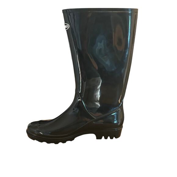 Dksuko black waterproof garden rain boots size Tall 10 - Picture 2 of 5